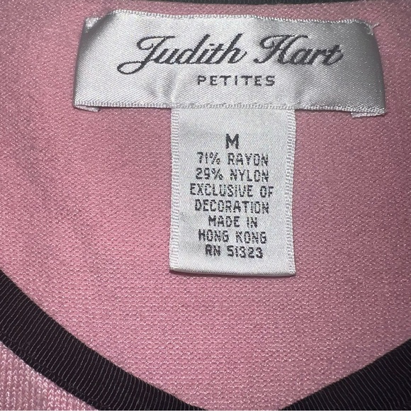 Judith Hart Petites Women’s Pink Button Up Long Sleeve Cardigan Sz MP - Picture 3 of 10